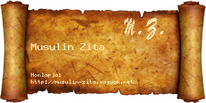 Musulin Zita névjegykártya